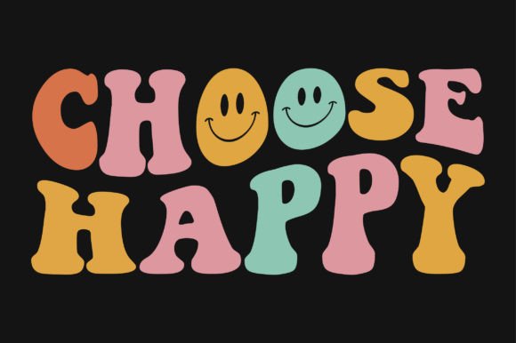 Reviewing the Choose Happy Retro Wavy SVG T-shirt Design